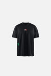 Short Sleeve Boxy Training Tee, Black Flame