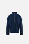 Half Zip Pile Fleece, Navy Melange