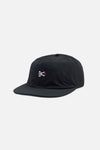 Paneled Nylon Hat, Symbol Black