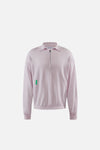 Merino Wool Quarter Zip Sweater, Lilac Grey