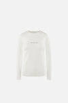 Ultralight Aloe Long Sleeve Fitted Tee, Lunar White