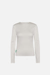 Paneled Long Sleeve T-Shirt, Lunar White