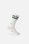Japanese Organic Cotton Socks, White/Navy